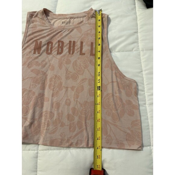 NoBull Cropped Muscle Tank Top Shirt Women’s Large Pink Floral CrossFit Gym New - Picture 7 of 7